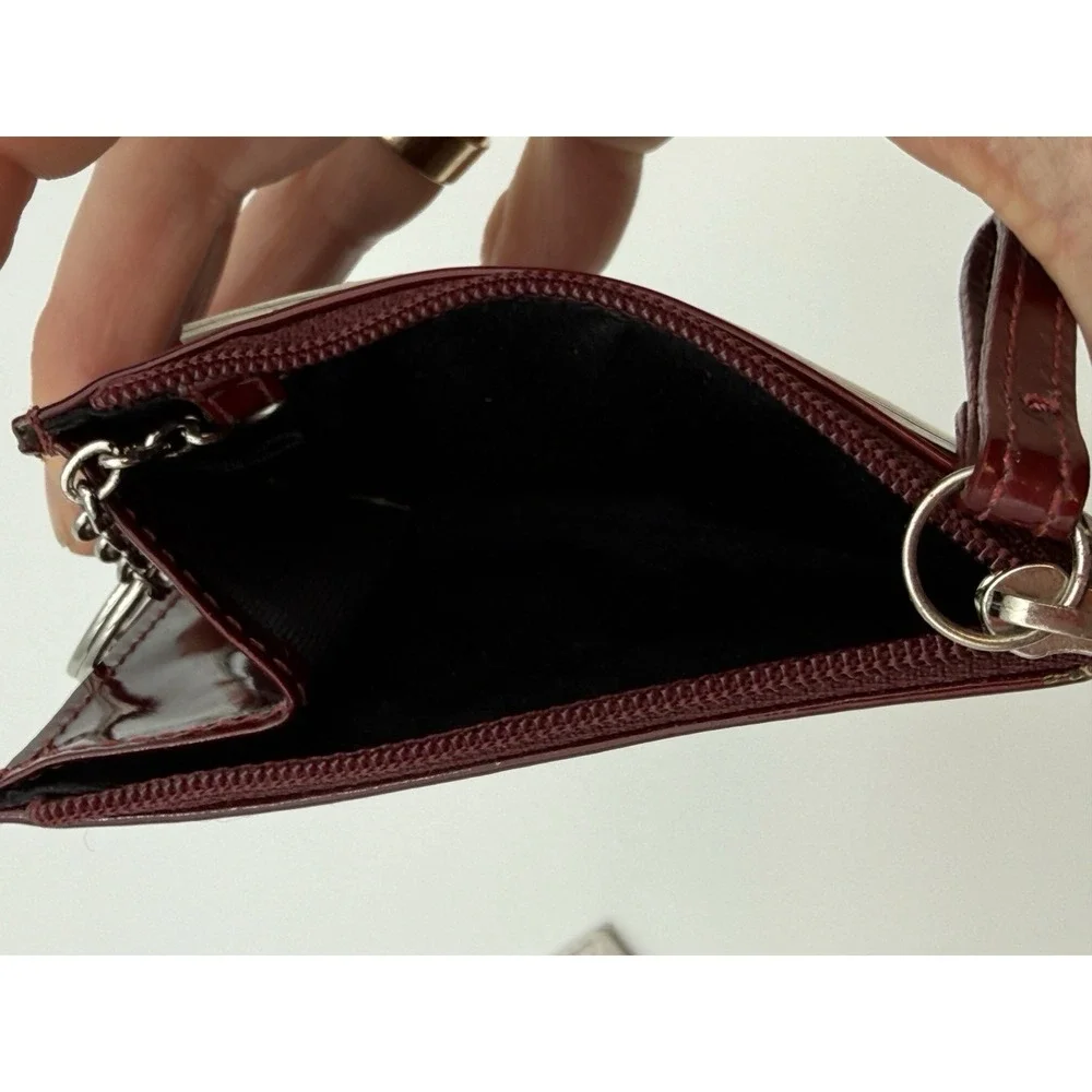Coach Burgundy Patent‎ Leather Shine Pouch